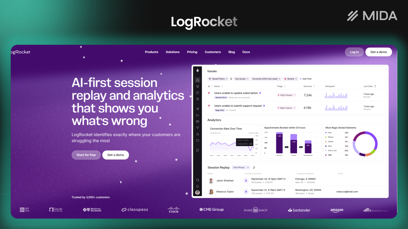 Logrocket clarity alternative