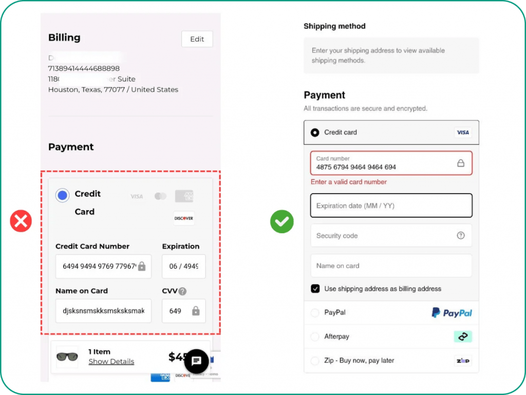 Mobile checkout optimization