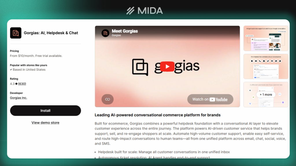 Gorgias Helpdesk and Customer Support